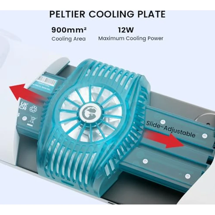 Gamesir X3 Pro, Gaming Controller für Android und iOS, mit Hall-Effekt-Analogsticks, ergonomischem Design und integrierter Kühlung, Blau – Bild 4