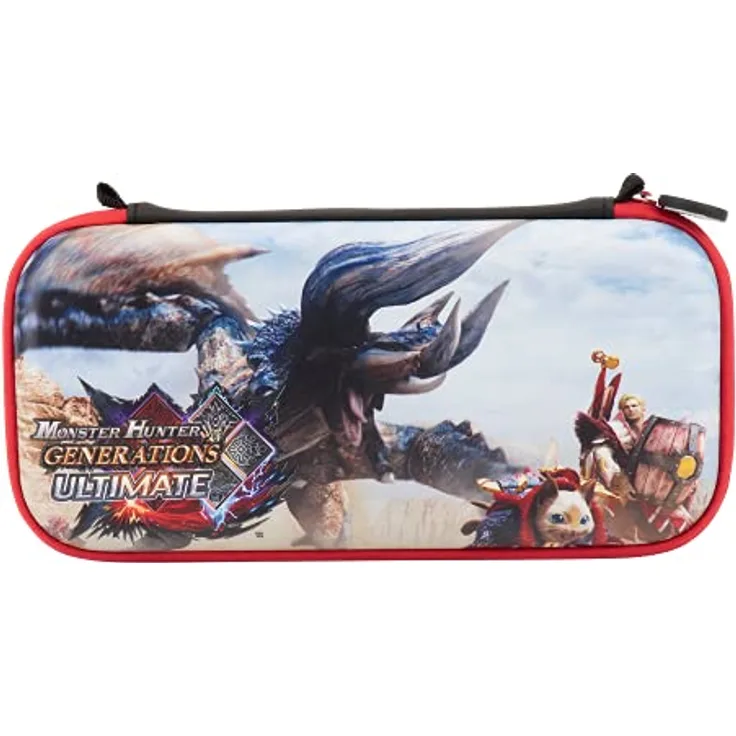 FRTEC Switch & Switch Lite Monster Hunter Bag "Ultimate", mit Bild von "Diablos" und Platz für bis zu 10 Spiele, schwarz
