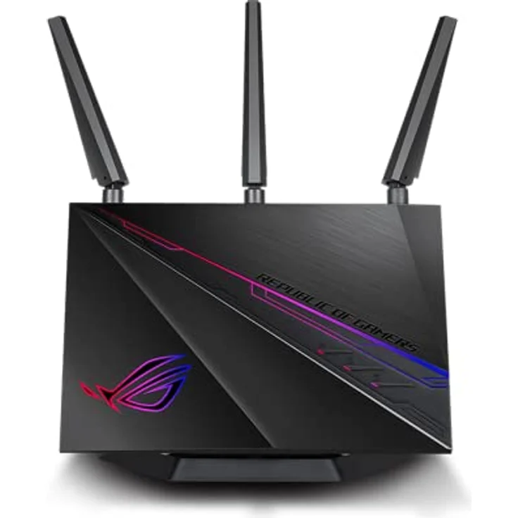 Asus GT-AC2900 ROG Rapture Gaming Router (Ai Mesh WLAN System, WiFi 5 AC2900, Aura Sync LED, VPN Fusion, Geforce Now, 4x Gigabit LAN Link Aggregation, 1.8 GHz DC CPU, AiProtection, USB 3.0) – Bild 3