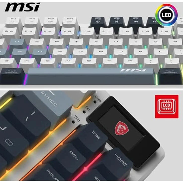 MSI PER KEY FORGE GK600 TKL W SKY US, Mechanische Gaming-Tastatur im QWERTY-Layout, Tenkeyless, Schwarz – Bild 6