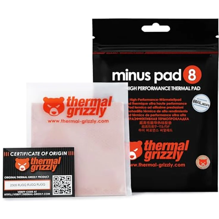 Thermal Grizzly Minus Pad 8 - Hochleistungs-Wärmeleitpad für PC-Kühlung, 100x 100x 3,0mm – Bild 1