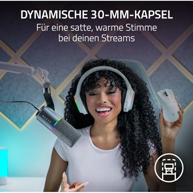 RAZER Seiren V3 Pro, Streaming-Mikrofon mit exzellenter Klangqualität, Schwarz – Bild 5