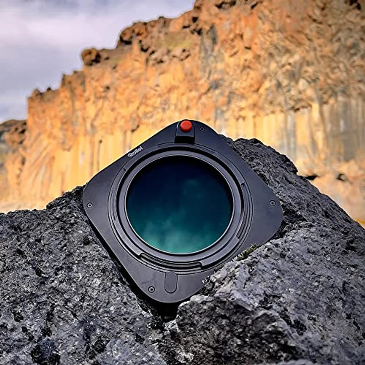 Rollei Filterhalter-Set MK 3. Rechteck-Filterhalter inkl. magnetischem CPL Filter,Adapterringen von 52 bis 82mm und Filtertasche – Bild 3