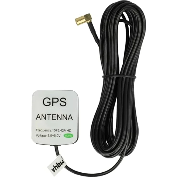 vhbw GPS Antenne für Ford MCD, MFD, MFD2, 5m Kabel, SMB-Anschluss, schwarz, hoher Empfang – Bild 3