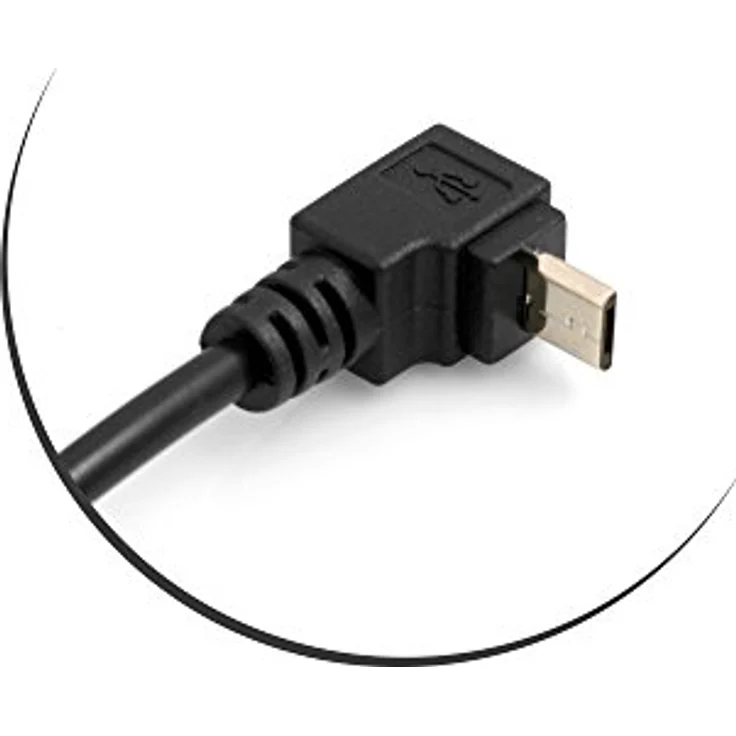 SYSTEM-S Micro USB Kabel 90° Grad aufwärts gewinkelt Winkel Adapter Datenkabel Ladekabel 27 cm – Bild 3