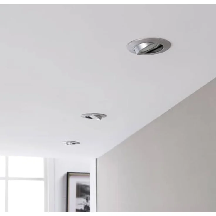 Lampenwelt 3er Set LED Einbaustrahler 'Andrej' (Modern) in Alu für Wohnzimmer & Esszimmer (3 flammig, A+, inkl. Leuchtmittel) - Einbauleuchte, Deckenleuchte, Wandleuchte, warmweißes Licht – Bild 3