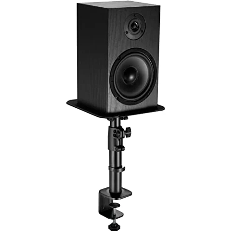 mywall Tischhalterung HS30L Universelle Lautsprecher Tischhalterung, Neigbar +/-15° mit Einer Belastung bis zu 15 kg, schwarz, 2 Ständer für Lautsprecherboxen – Bild 3