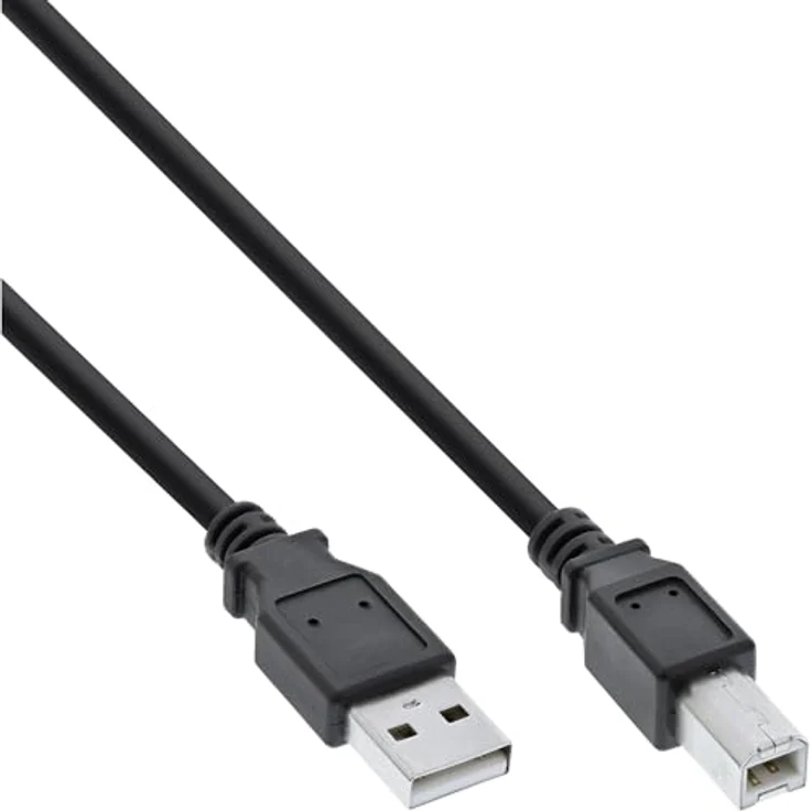 InLine - USB-Kabel - USB Typ B (M) bis USB (M) - USB2.0 - 30cm - Schwarz (34503X) – Bild 2