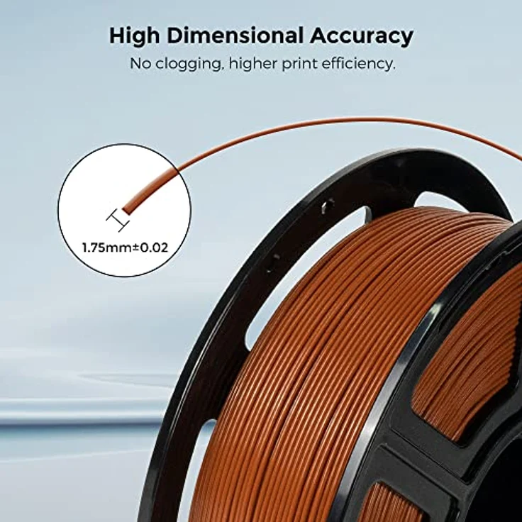 FLASHFORGE PLA PRO Filament 1,75 mm, 1 kg Spule, Maßgenauigkeit +/- 0,02 mm, bessere Zähigkeit, knäuelfrei, Braun – Bild 5