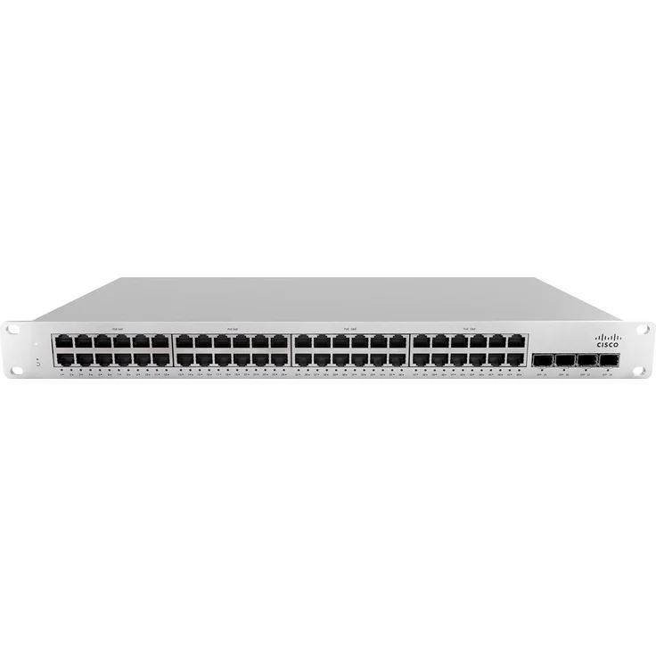 Cisco Meraki MS210-48FP, Cloud Managed SB Switch für kleine Niederlassungen, stackable, 48 Ports, grau