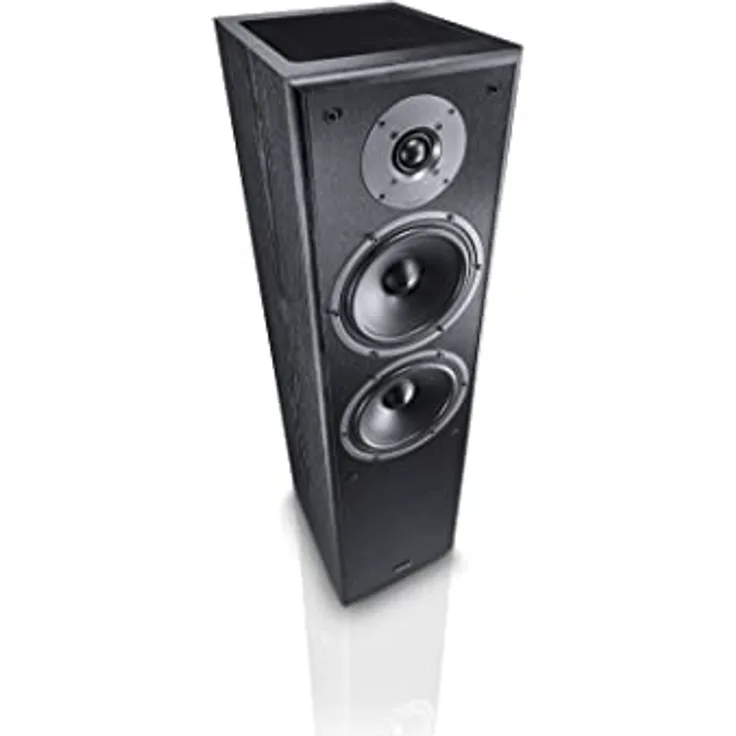 Magnat Monitor S80 ATM, Standlautsprecher mit Doppelbass-Bestückung und integriertem Dolby Atmos Höhenkanal Lautsprecher, Schwarz