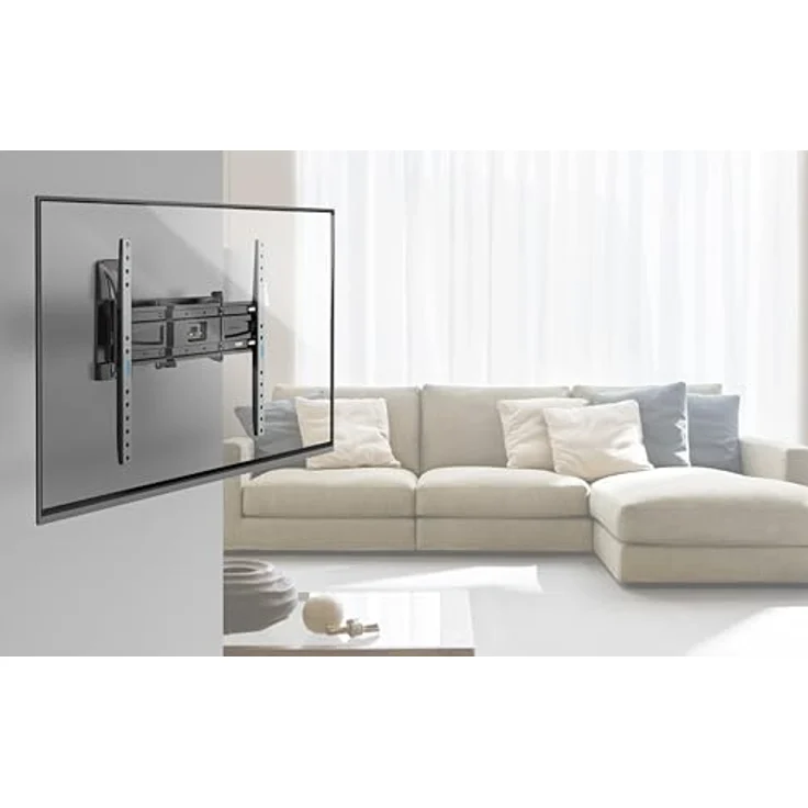 Meliconi Slimstyle Plus 400 SDR, TV-Wandhalterung 40''-82'' VESA 200-300-400, Maximalbelastung 30 Kg, Horizontale Neigung ±90°, Vertikale Neigung +10°/-5°, mit Fast Block, Easy Fix Up & Down System, schwarz – Bild 4