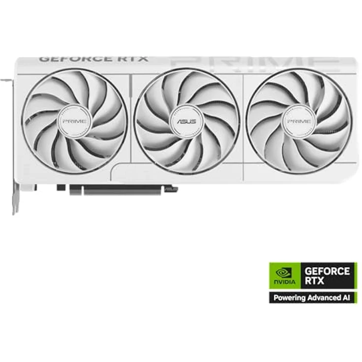 ASUS Prime GeForce RTX 5070 White OC Edition 12GB GDDR7 Gaming Grafikkarte mit NVIDIA DLSS 4, 2,5-Slot Design, PCIe 5.0, 3X DisplayPort 2.1b und 1x HDMI 2.1b, weiß – Bild 2