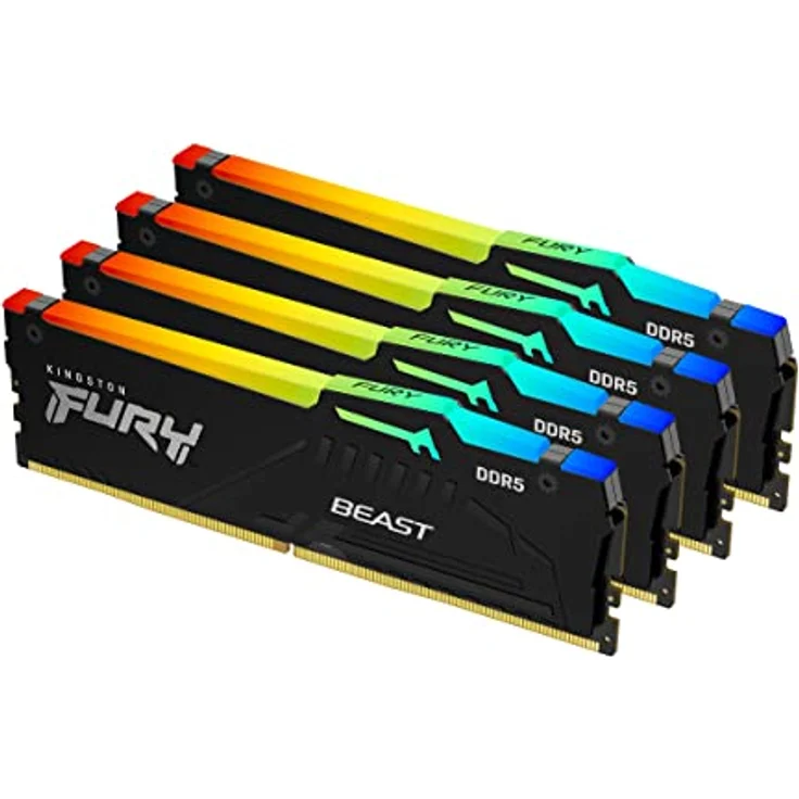 Kingston Fury Beast Schwarz XMP DDR5 64GB 6000MT/s CL40 DIMM Desktop Speicher (Kit mit 4) - KF560C40BBAK4-64 – Bild 5
