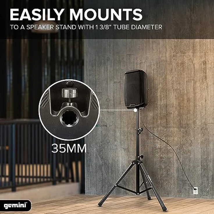 Gemini AS2108P, Akustik-Lautsprecher Full Range 500W mit 8" Woofer, Schwarz, verkabelt, kompakt und robust – Bild 5