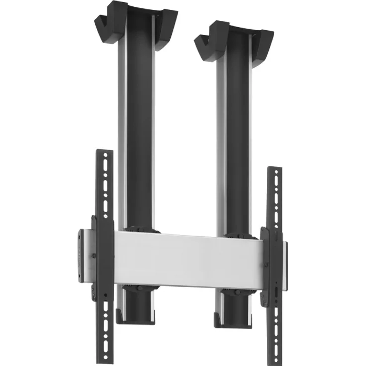 Vogel's CD1564 Deckenhalter Doppelprofil 150 cm für Displays ab 65 Zoll, Schwarz, VESA bis 600x400 mm, Neigefunktion 20°