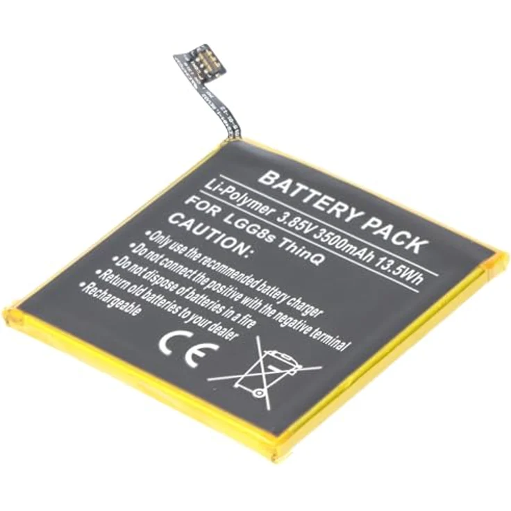 AccuCell Akku kompatibel mit LG G8s ThinQ, Li-Polymer, 3,85V, 3500mAh, 13,5Wh – Bild 1