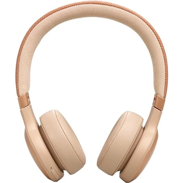 JBL Live 670 NC – Bluetooth On-Ear-Kopfhörer mit adaptivem Noise-Cancelling – Kabellose Ohrhörer Signature Sound und Sprachassistent – Langer Musikgenuss für bis zu 65 Stunden – Sandstein – Bild 2