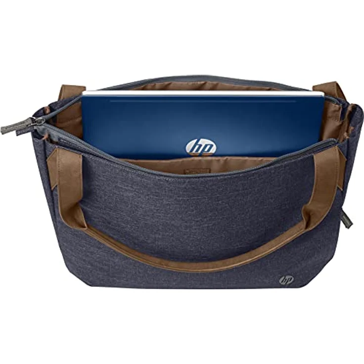 HP Renew Tote, 14 Zoll Laptop-Tasche aus Ocean Bound Plastic, blau, mit 3 Innenfächern und wasserbeständigem Material – Bild 4