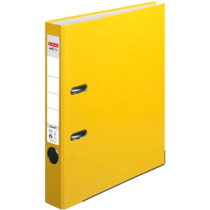 Herlitz Aktenordner maX.file protect, schmal, DIN A4, mit Griffloch, Blattniederhalter, Raumsparschlitzen, blau – Bild 1
