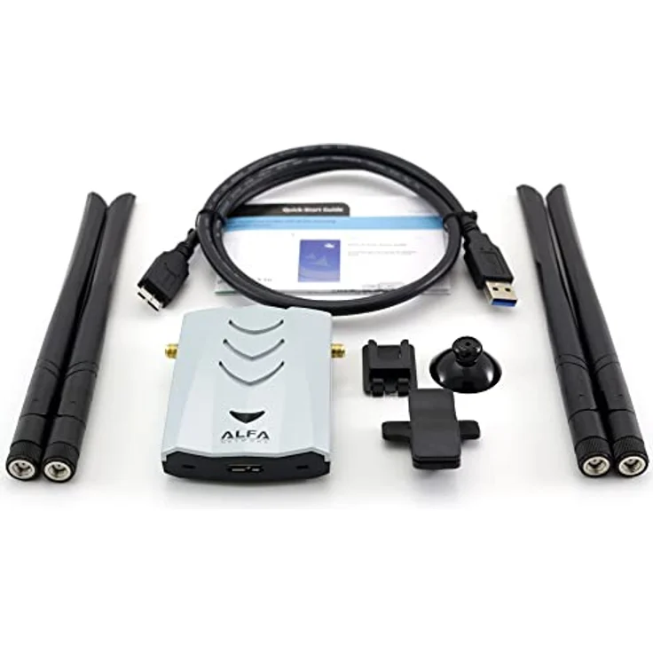 ALFA Network AWUS1900, 802.11ac AC1900 Ultra-Speed USB Adapter mit 4 Antennen, Dualband 2.4GHz/5GHz, USB 3.0 – Bild 8