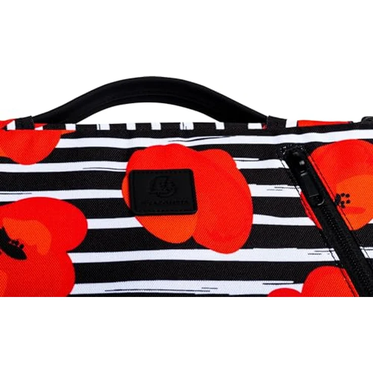 Exacompta Laptophülle 15-16", Notebooktasche aus recyceltem Polyester, rot, wasserabweisend, mit einziehbarem Griff und Gummiband zur Sicherung – Bild 6