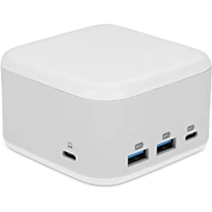 LMP PowerDock GaN Netzteil (100 W, USB-C Dock, 5 Ports, USB 2.0, HDMI 2.0, Gigabit Ethernet - 25186 (Weiß)