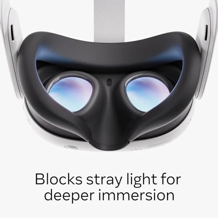 Meta Quest 3 Silicone Facial Interface Virtual-Reality-Brille, bequeme Gesichtsschnittstelle, Schwarz – Bild 3