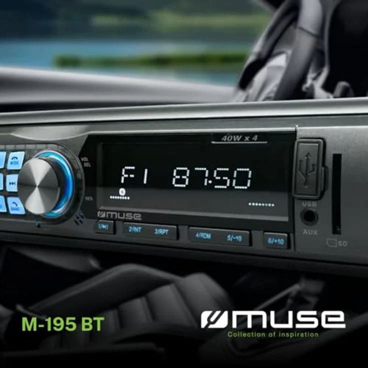 Muse M-195 Autoradio mit Bluetooth, 4 x 40 W, elegante schwarze Oberfläche – Bild 2