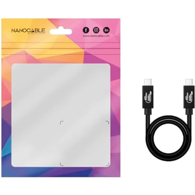 Nanocable USB-C-Kabel 10.01.5001, 1 m in Schwarz, 40 Gbps, HDR Technologie – Bild 7