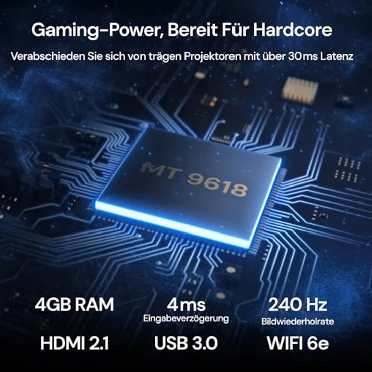 Valerion VisionMaster Pro2 Triple Laser 4K Beamer, 3000 ISO Lumen, HDR10+, Dolby Vision, 15000:1 Kontrast, 4 ms Gaming, 128 GB RAM, Google TV – Bild 2