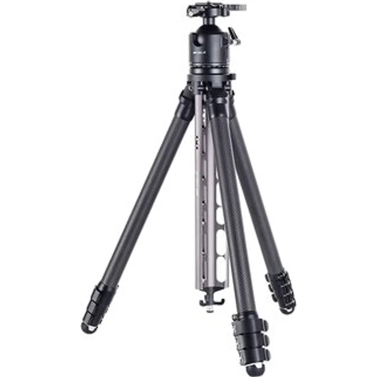AOKA TS-254C Carbonstativ mit DH-45 Kugelkopf, 10-lagige Carbonfaser, 4-Segment-Beine, grau