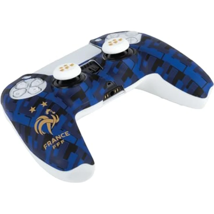Konix FFF Schutzhülle für DualSense PS5 Controller - Silikon - Rutschfeste Griffe - Motiv 2 Sterne - Blau und Schwarz – Bild 2