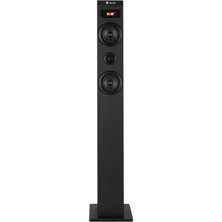NGS Sky Charm - 50W Bluetooth Sound Tower mit Fernbedienung, Optischem Eingang, USB, FM Radio und AUX IN (SKYCHARM 2.1) in Hochwertigem Material - Schwarz – Bild 2