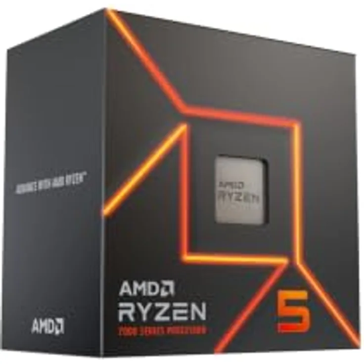 AMD Ryzen 5 7500 Prozessor, 6 Kerne/12 Threads, 3.70-5.00GHz, Sockel AM5, Boxed, 65 Watt TDP