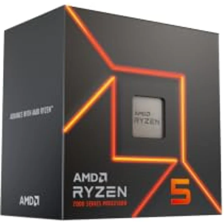 AMD Ryzen 5 7500 Prozessor, 6 Kerne/12 Threads, 3.70-5.00GHz, Sockel AM5, Boxed, 65 Watt TDP – Bild 1