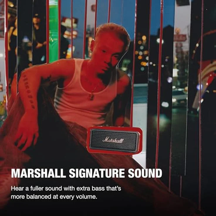 Marshall Emberton 3 tragbarer Bluetooth Lautsprecher, kabellos, IP67 Staub und wasserfest, über 32 Stunden Spielzeit - Schwarz und Messing - Preisvergleich – Bild 2