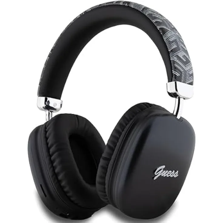 CG Mobile Guess Ohrhörer Bluetooth Gcube Metallic Script Logo schwarz, Bluetooth 5.0, 10m Reichweite, 3W Lautsprecherleistung