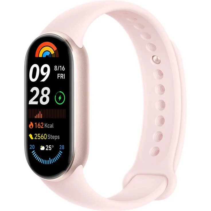 Xiaomi Mi Smart Band 9 Fitness-Tracker 1,62” AMOLED AOD Use Smartwatch, Mystic Rose