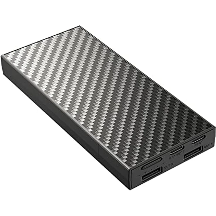 Nitecore NB20000 Externer Akku aus Carbon, Schwarz, 136.3mm × 60mm × 21.4mm – Bild 2