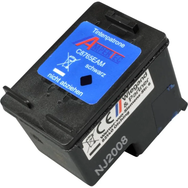 Ampertec Druckerpatrone kompatible Tinte ersetzt HP C8765E 338, schwarz (BK), 17 ml, bis zu 790 Seiten