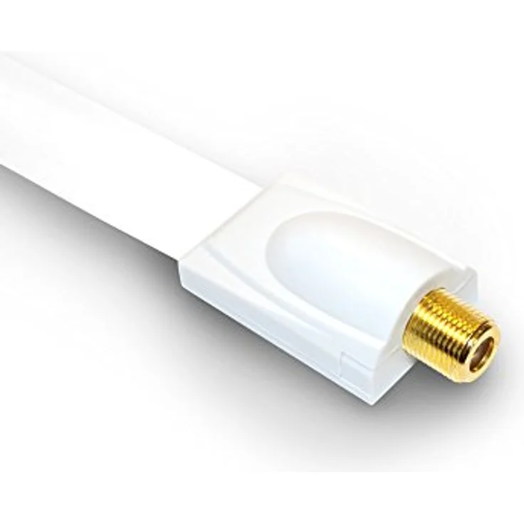 ARLI Fensterdurchführung Ultra Slim Weiß, 0,2 mm Flachkabel für DVB-S2, DVB-T2, mit 4 F-Steckern und 4 Gummitüllen, einfache Installation für Fenster und Türen – Bild 3