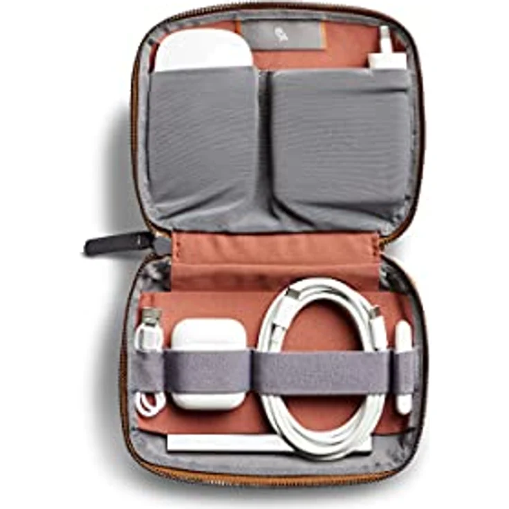 Bellroy Tech Kit Compact, Organizer für technische Zubehörteile mit elastischen Schlaufen und Taschen, Bronze – Bild 2