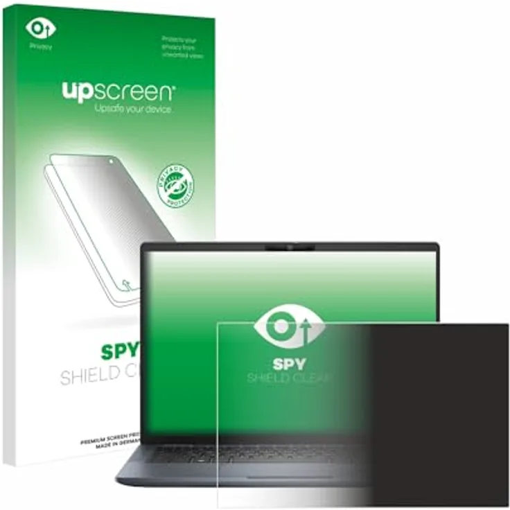 upscreen Blickschutzfolie für Dell Latitude 7350 Laptop, Anti-Spy, selbstklebend, mit Blaulichtfilter, blasenfreie Montage, Made in Germany