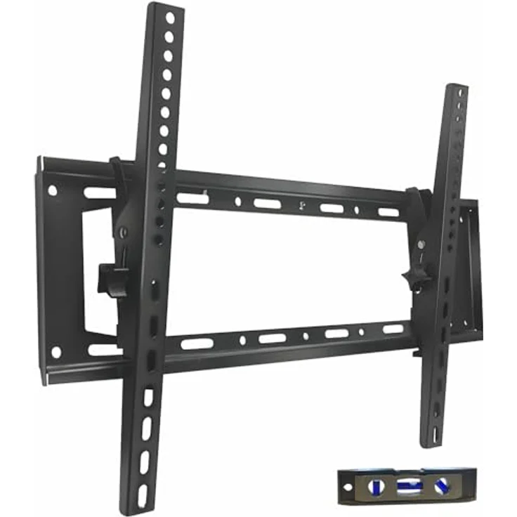 MK-Digital TV-Wandhalterung für 32-75 Zoll (81-189cm) Bildschirme bis zu 40kg Max VESA 600x400mm, Neigbar, Universal TV Halterung für Flach und Curved Fernsehen, Schwarz – Bild 1