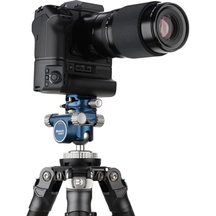Benro GD36PT 3-Wege-Getriebekopf mit glattem Messinggetriebe, 360° Pan Control und 90° vertikalem Schlitz – Bild 2