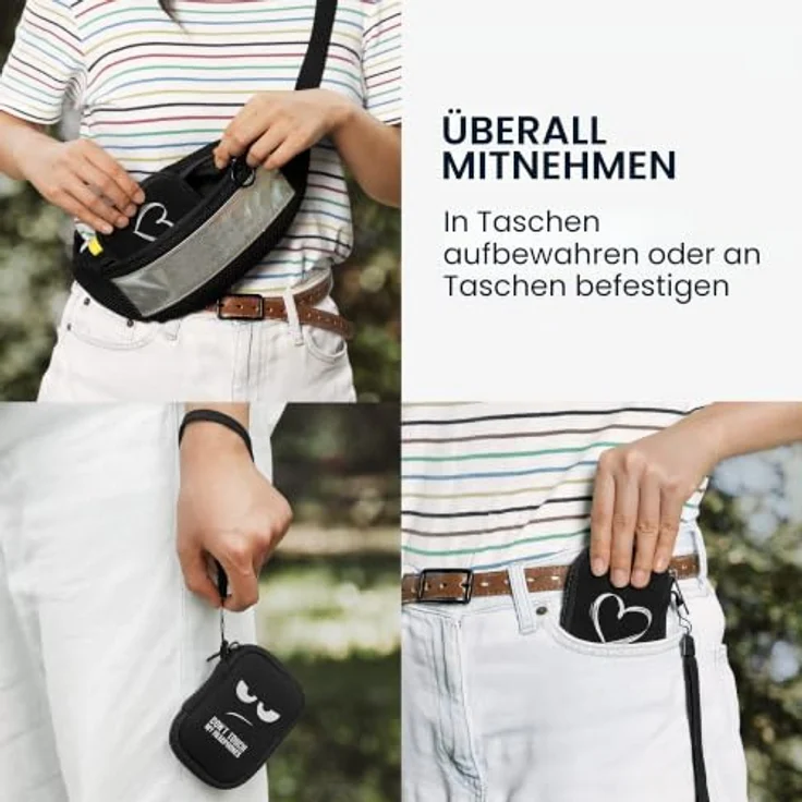 kwmobile Neopren Kopfhörer-Schutzhülle für in-ear Headphones, wetterfest, 6 x 9 cm, mit Reißverschluss – Bild 6
