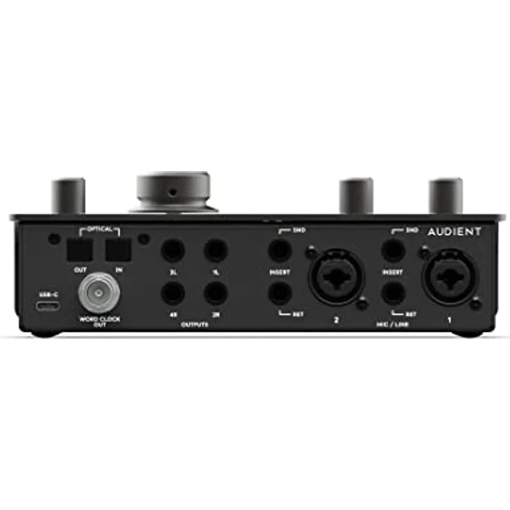 Audient Audiointerface iD24, 2 Class-A Mikrofonvorverstärker (High Performance USB-C Audiointerface, Audio Loop-back, 2 Kopfhörerausgänge, hochwertiger Mikrofonverstärker) – Bild 2