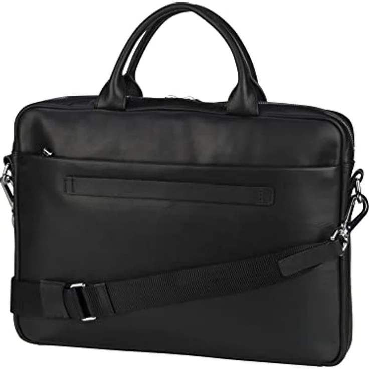 JOOP! Loreto Pandion BriefBag SHZ, edle Aktentasche aus hochwertigem Fettleder für Herren, schwarz, 39 x 8 x 29 cm – Bild 2