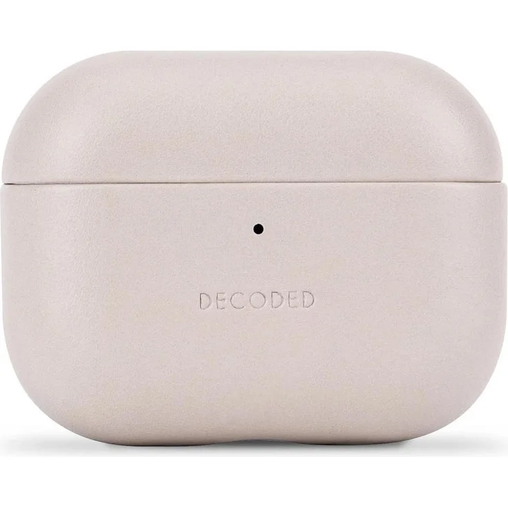 Decoded Leather Case für Apple AirPods Pro 3, handgefertigte Lederhülle mit schockabsorbierendem TPU, Farbe Braun 